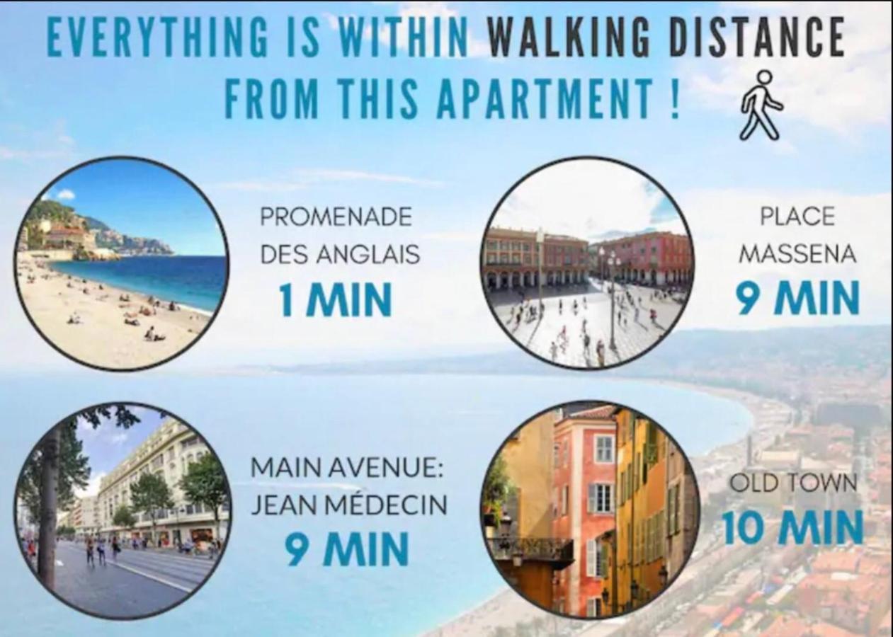 Stunning Flat By The Beach, Carre D'Or-Negresco นีซ ภายนอก รูปภาพ